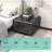 Modern Smart Side Table with Built-in Fridge, Wireless Charging, Temperature Control, Power Socket, USB Ports, Outlet Protection, Induction Light, Black-1437378620