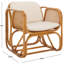 Brauner Rattan Pole Accent Chair