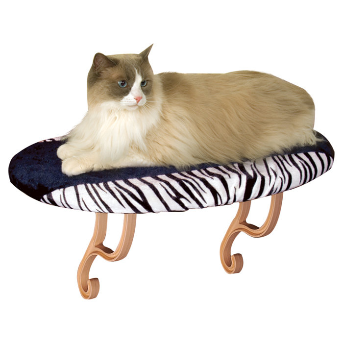 Perchoir pour chat 9'' Kitty Sill, Non chauffé, Imprimé zèbre