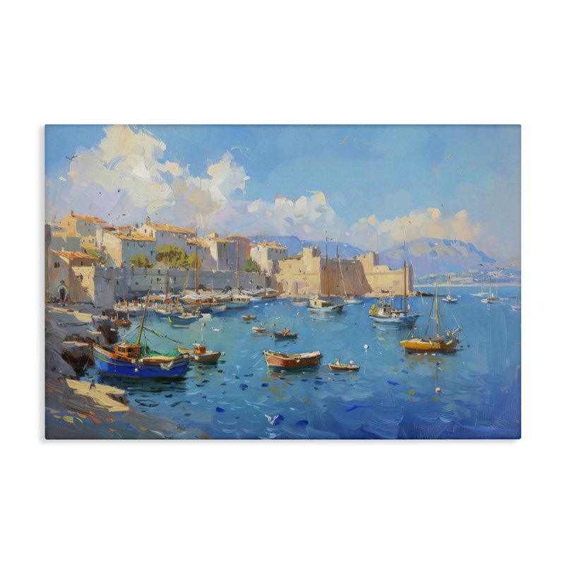 «Nautical Harbor Coastal Town», conception par LSR Design Studio, H 16 po x l 24 po