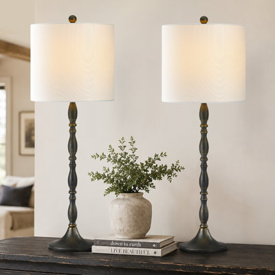 27.5in Brushed Bronze Buffet Table Lamps