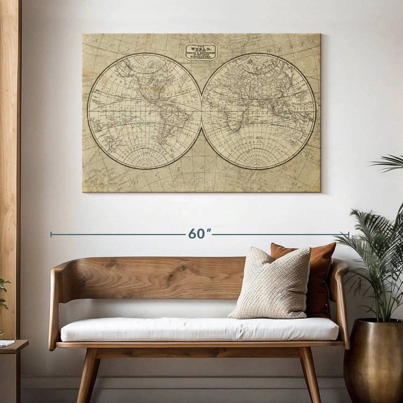 Aliaz Classic World Map, 32" H x 48" W