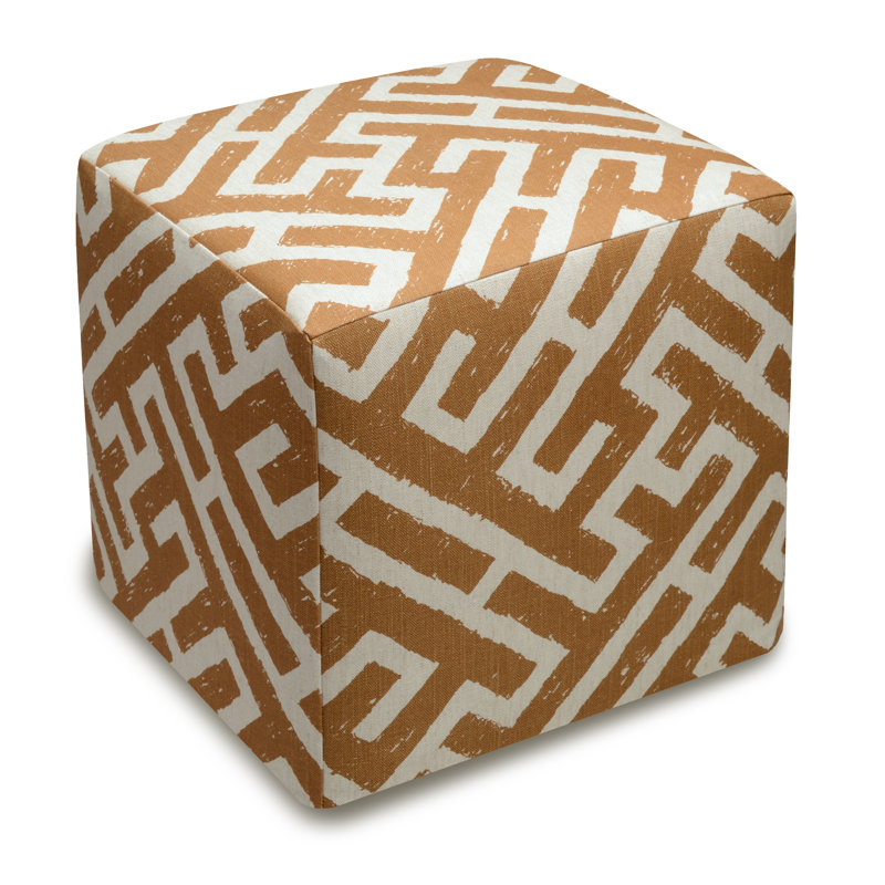 Sameer Upholstered Ottoman, Caramel