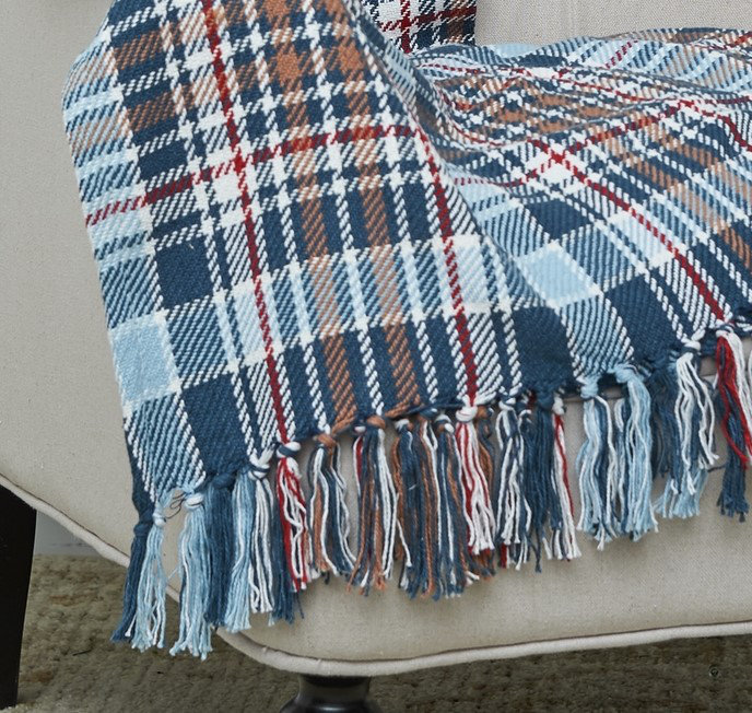 Lawson Lake Plaid Throw Blanket