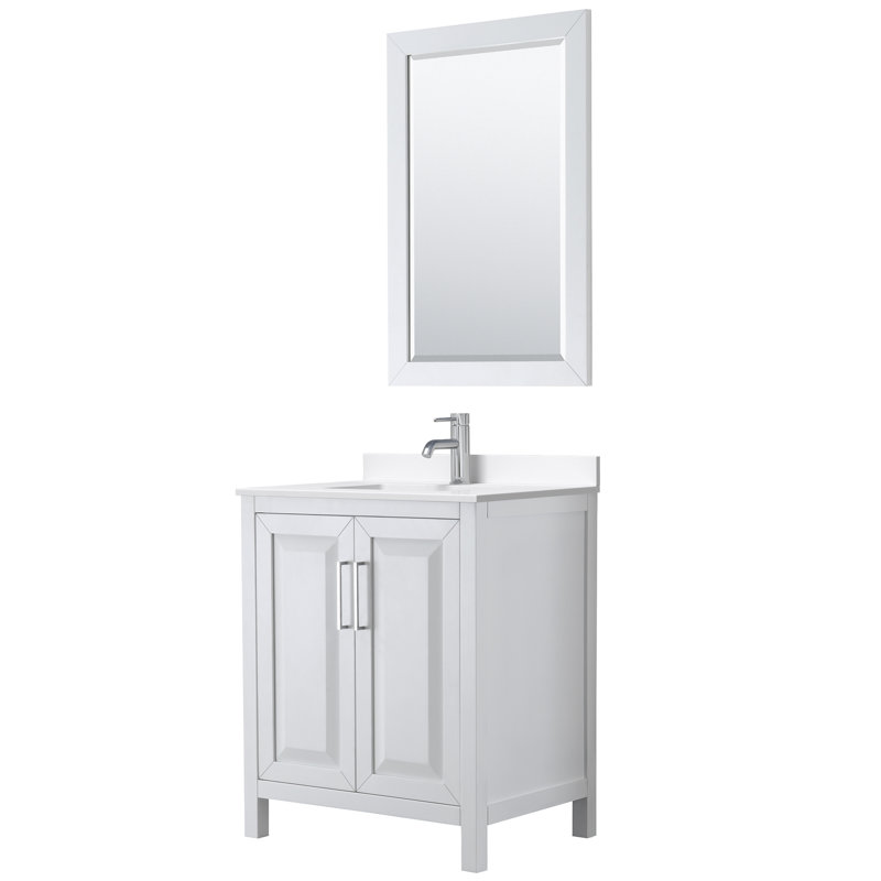 Daria 30'' W Single Vanity, Polished Chrome, Brown, Giotto Quartz