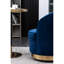Chaise en velours bleu avec option pivotante - Style moderne pour un confort luxueux-447729459