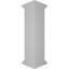Poteau de poteau simple avec chapiteau plat et garniture de base (trousse d'installation incluse)-83842550