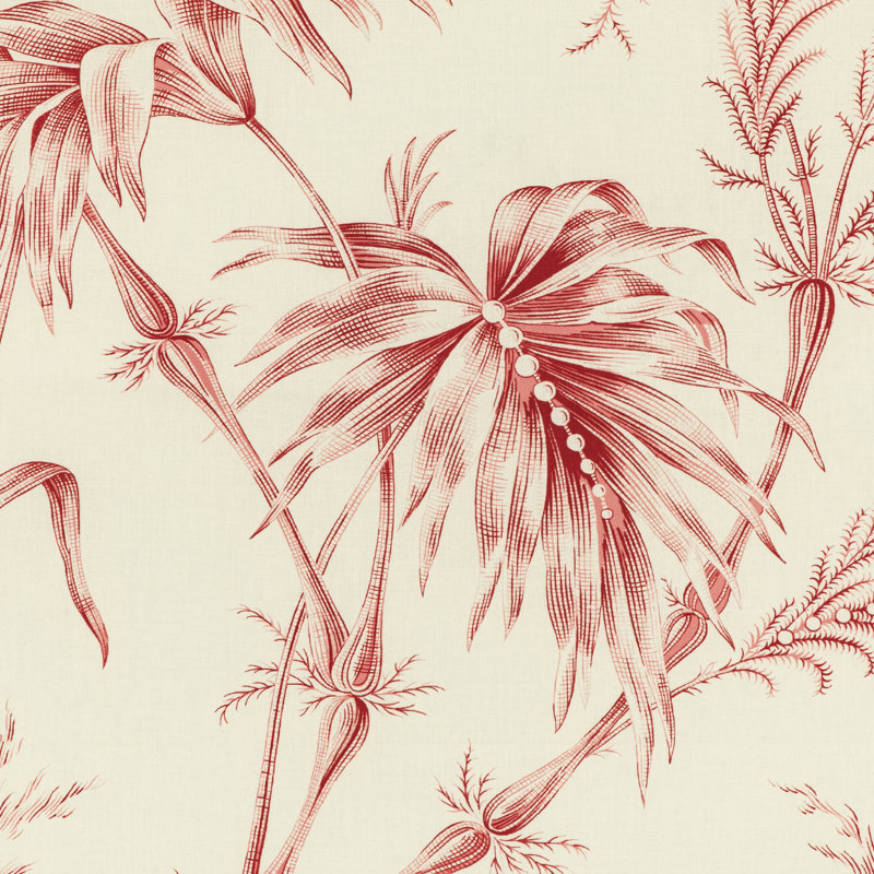Louverne Lauziere 100% Cotton Fabric, Red