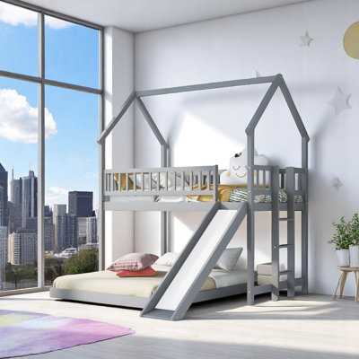 Twin Over Full Bunk Bed With Full-Length Guardrail