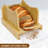 Bamboo Bread Slicer For Homemade Bread With Serrated Knife & Crumb Tray - Foldable Compact Bread Cutting Guide, Adjustable Bread Slicer, Bamboo Bread Cutter For Homemade Bread, Cakes, Bagels