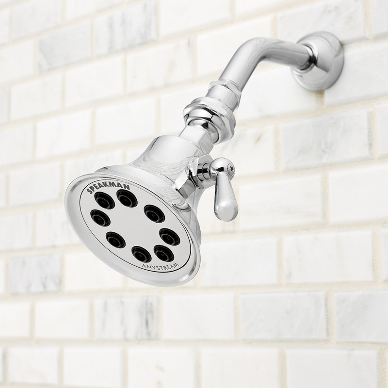 Retro 2.5 GPM 8 Jet Multi Function Adjustable Shower Head