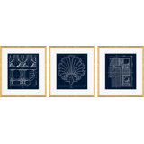 Blue Figure 7, Blue Shell Study & Blue RCP Giclee Print by David Phoenix