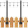 2 Pack 2.8 FT String Light Poles, Suspension Outdoor Fence Post Lights with Clip and Bracket