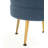 Bailey Mid-Century Modern Woven Polyester Blend Upholstered Wood Ottoman in Blue with Gold Legs-873556233-873556228