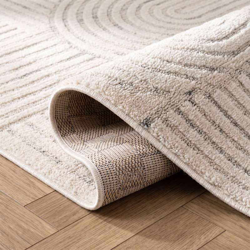 Tapis tapis d'intérieur moderne, beige crème., Tapis de couloir 2 pi 3 po x 8 pi