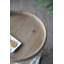 Grande table d'appoint 23 po blanche vieillie