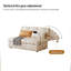 White Modern Minimalist Cat scratch leather Sofa Bed with Cushions-108831239