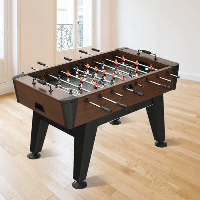 RayChee 58'' Foosball Table, Competition Soccer Table Game with 2 Balls, Leg Levelers and Telescopic Rods