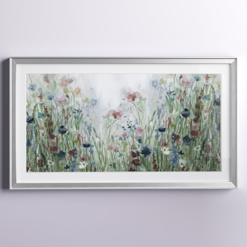 " Wildflower Fields " Painting Print, Silver, 22.5" H x 42.5" W