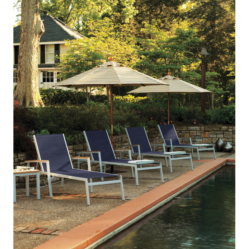 Travira 8 Piece Chaise Lounge Set, Teakwood Natural, Ink Pen