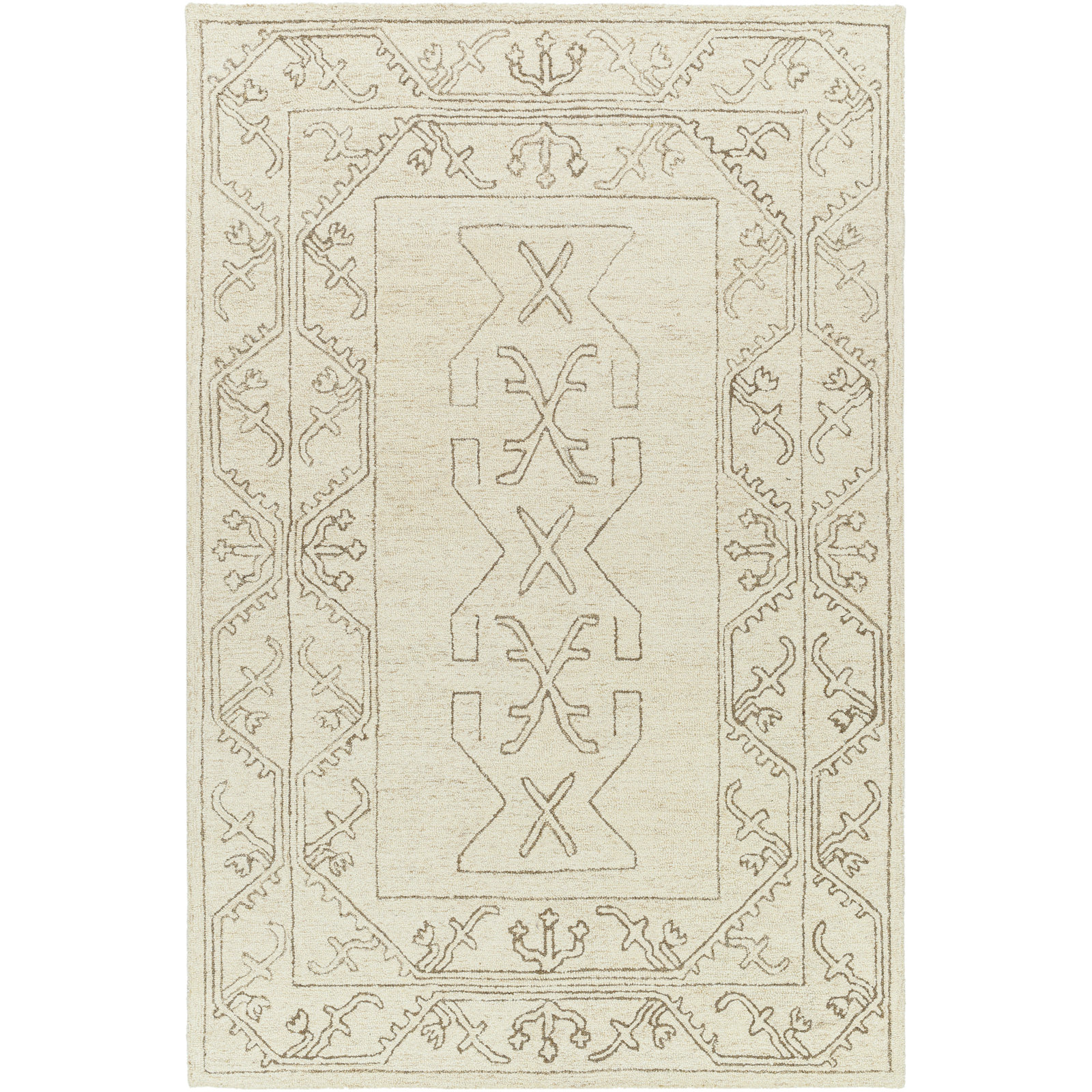 Milada Hand Tufted Wool Rug, Rectangle 8'10" x 12'