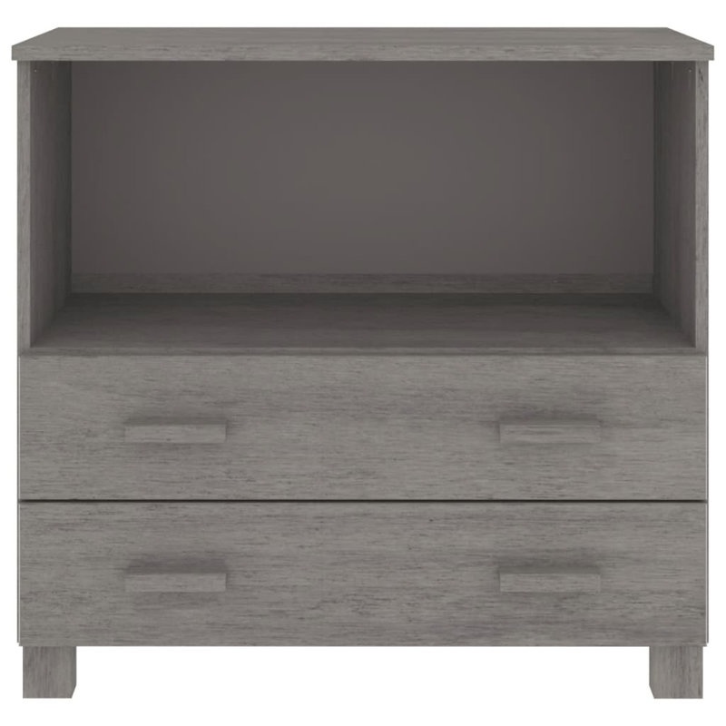 Ebern Designs Sideboard 85X35x80 Cm Solid Wood Pine, Light Grey