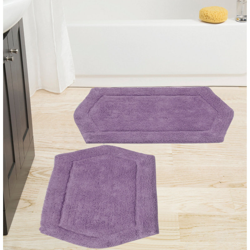 Ensemble de 2 tapis de bain Morissette (17 po x 24 po, 21 po x 34 po), Mauve