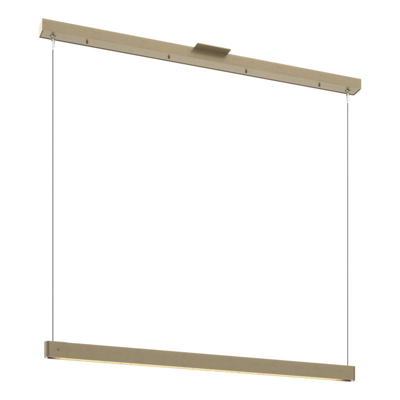 Fold 1 - Light Kitchen Island Linear LED Pendant, Soft Gold