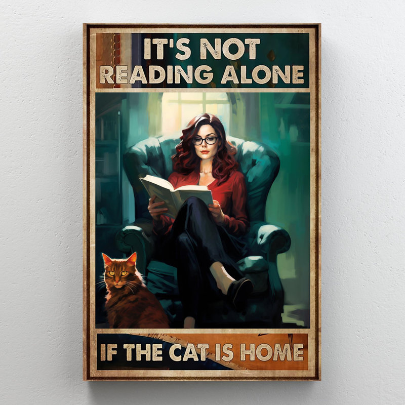 Woman Its Not Reading Alone, L 24 po x H 36 po x P 1,25 po