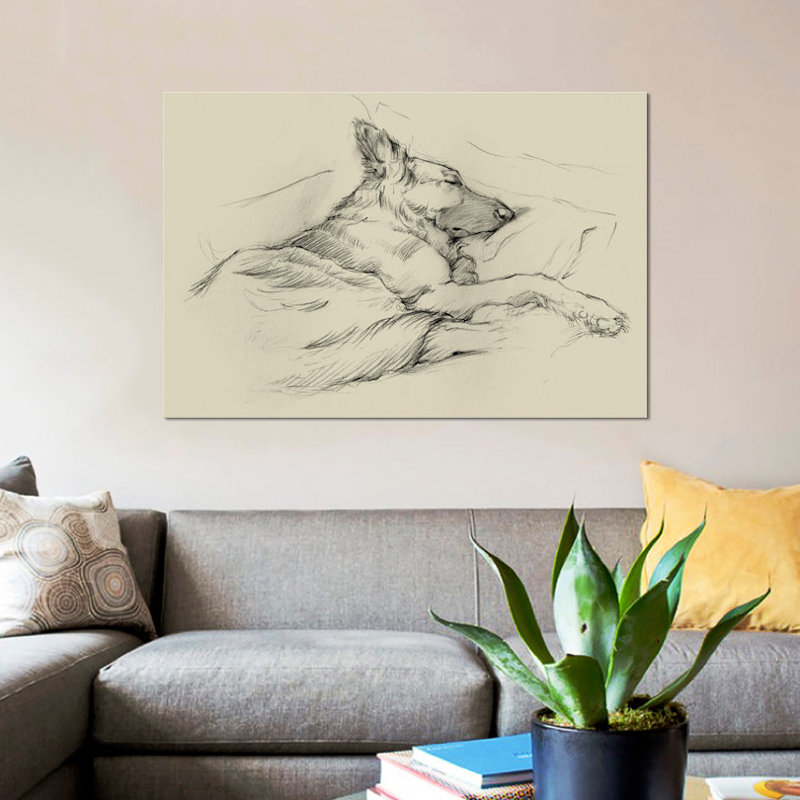 «Dog Days IV» par Ethan Harper - reproduction d'art sur toile tendue, H 18 po x l 26 po x P 1,5 po, Toile tendue