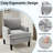Mid-Century Reading Chair, No Screws Assembly, Comfy Upholstered Armchair with Sturdy Legs-1263495414