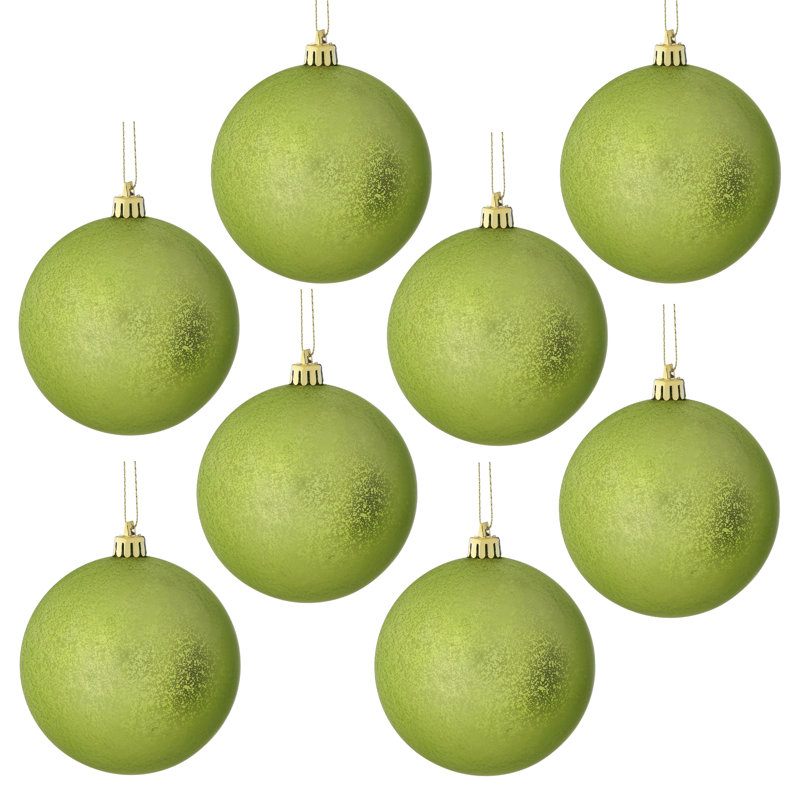 Ornement boule de mercure en plastique incassable 100 mm , Vert