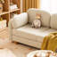 Causeuse-coussin beige standard en polyester