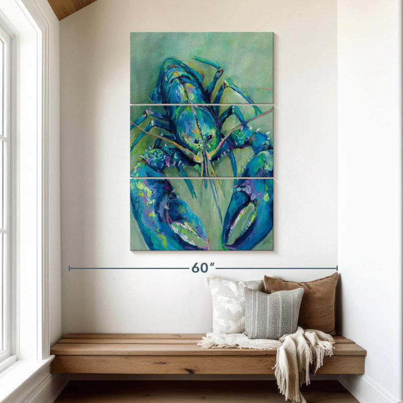 Homard bleu-vert Brampt, H 50 po x l 32 po