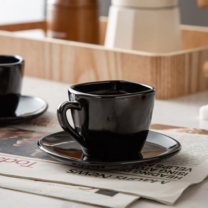 Glass Espresso Cup and Saucer