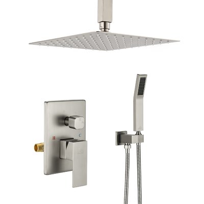 Pressure Balanced Complete Shower System with Rough-In Valve -  CASAINC, CS3602-12BN