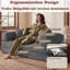 Convertible Sleeper Sofa With Removable Armrests, Corduroy Fabric Sofa Couch, No Assembly Required For Living Room, Dorm, Studio-225696806-219700385