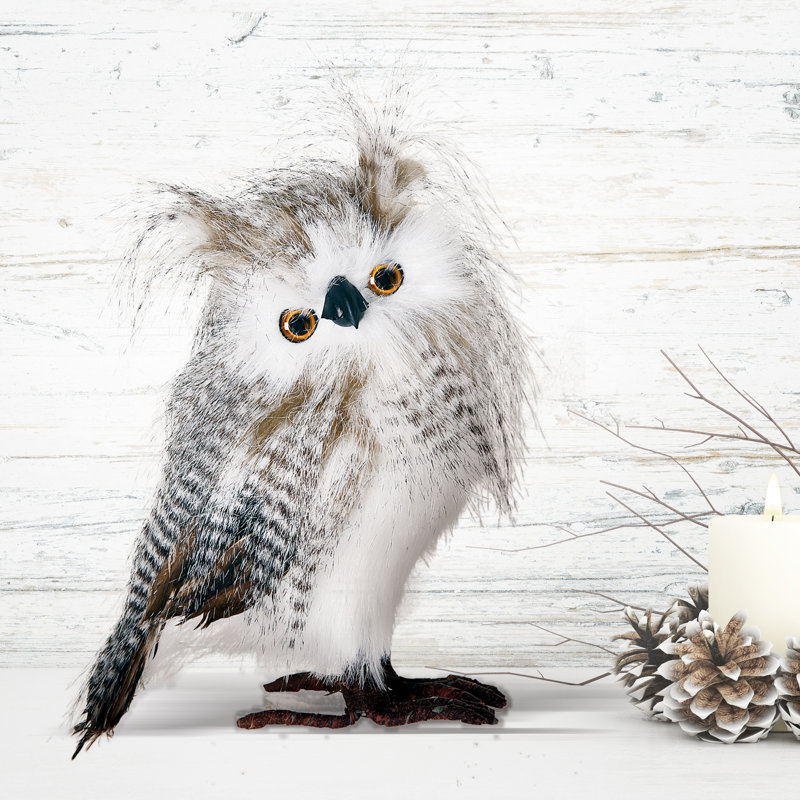 Christmas Owl Stuffed Holiday Accent