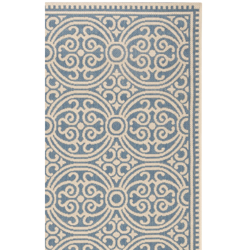Burnell 100 Performance Geometric Indoor/Outdoor Area Rug, Runner 2'2" x 8'