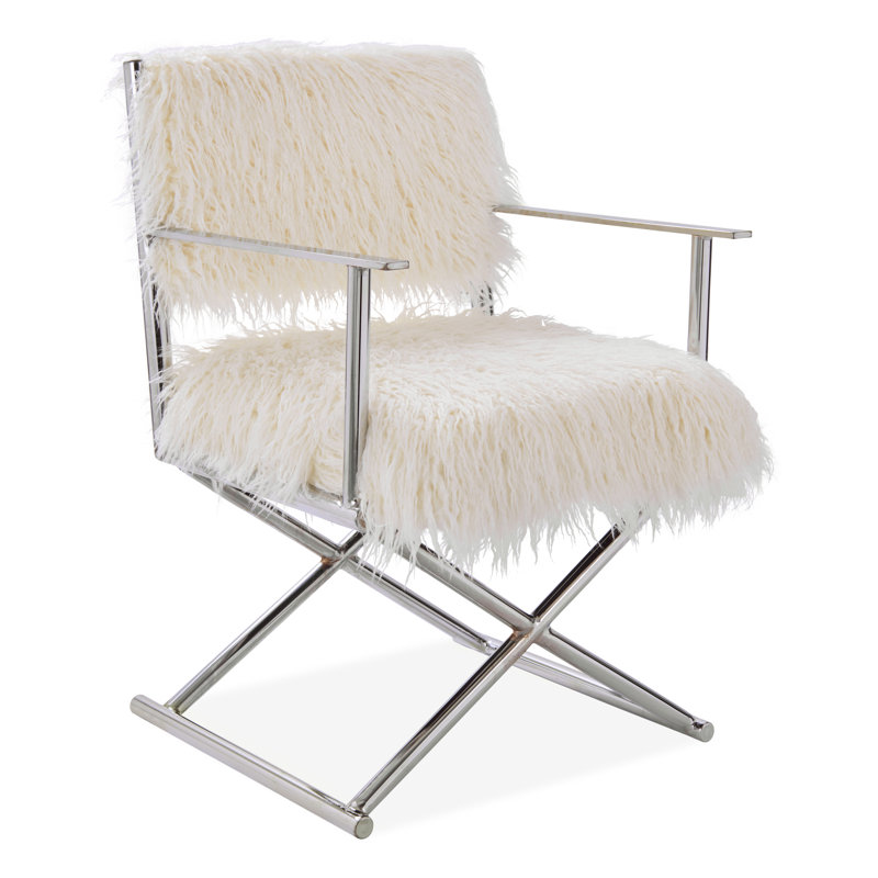Upholstered Armchair, White