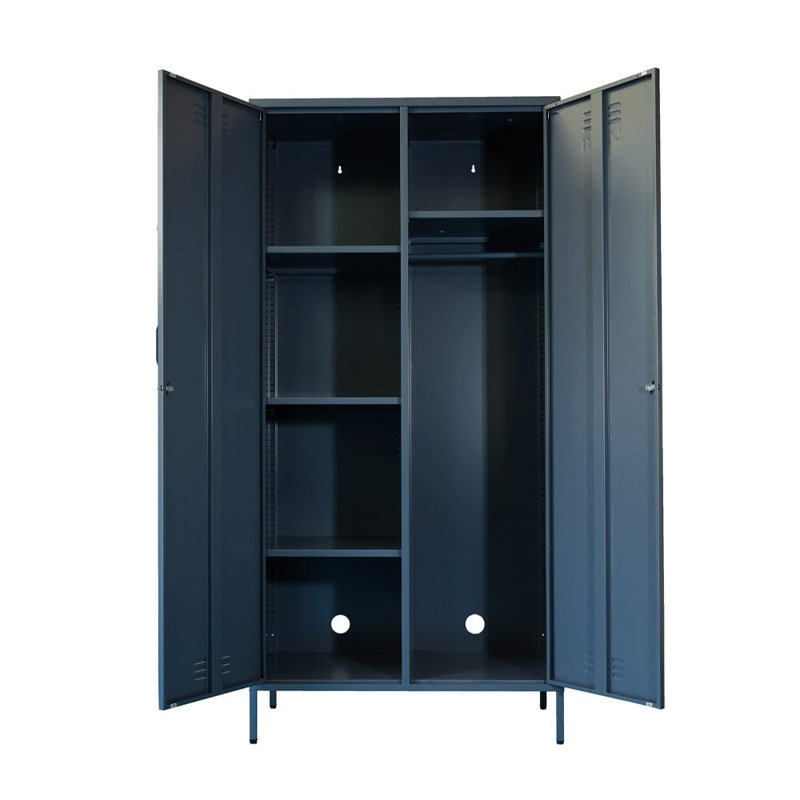 Nikeria 2 Door Steel Wardrobe, Slate