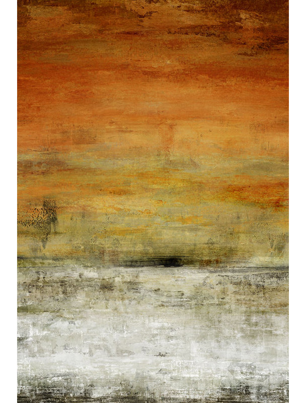 «Rustic Fields I» par Sofia Fox - peinture sur toile tendue, H 60 po x l 40 po x P 1,5 po, Couche de verre