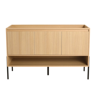 Ensemble de meuble-lavabo autoportant 48 po et 3 portes d'armoire à fermeture en douceur - sans le lavabo