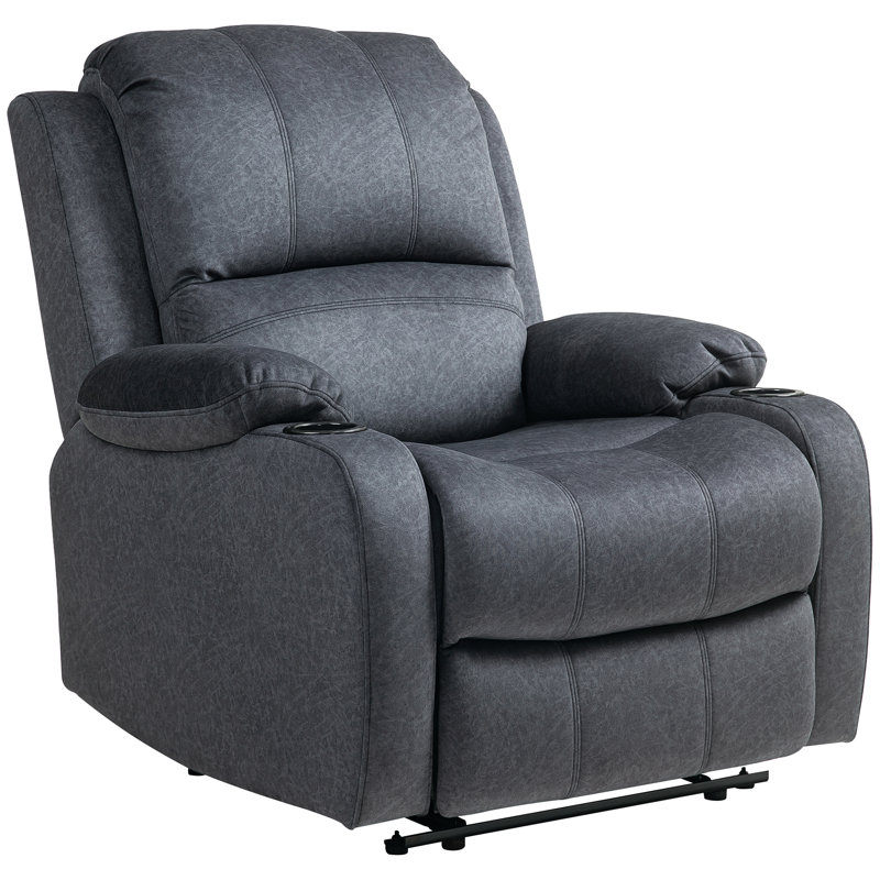 Sossio 87cm Wide Standard Recliner, Black