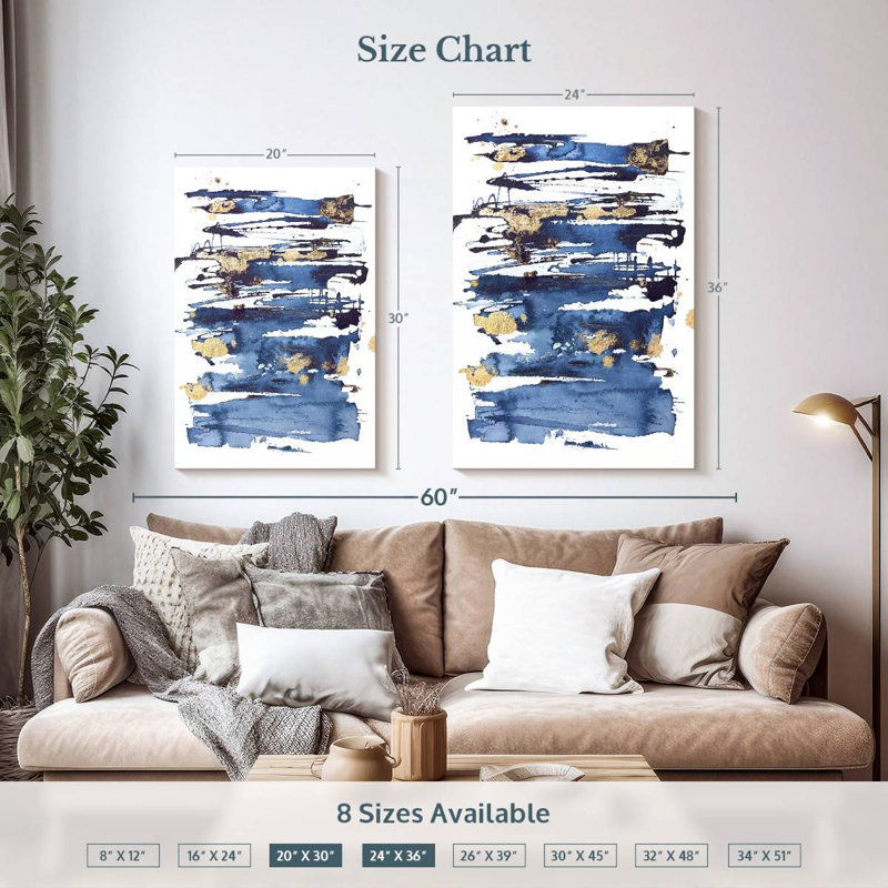 Avery Blue Rapture II, 36" H x 24" W