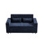 Lit moderne de 61,4 po, bleu avec cadre en bois et lit inclinable réglable convertible de 61,4 po, construction-595515870