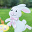 Piquet de lapin de Pâques en métal
