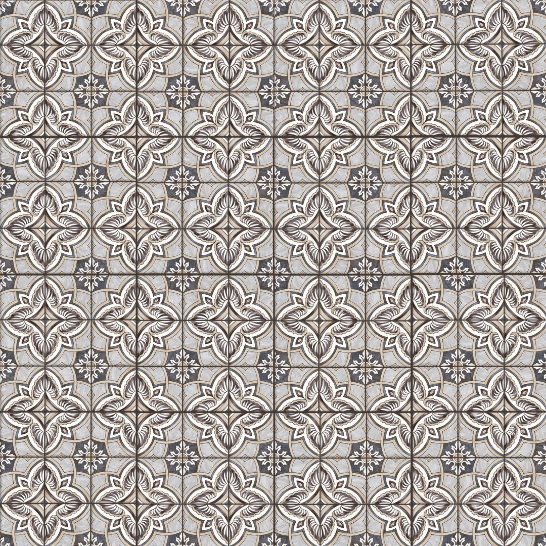 Harmonia 13" x 13" Ceramic Patterned Wall & Floor Tile Merola Tile 