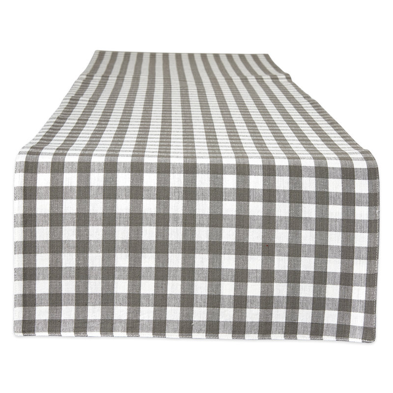 Fairley Reversible Table Runner, 72" x 14", Gray/White