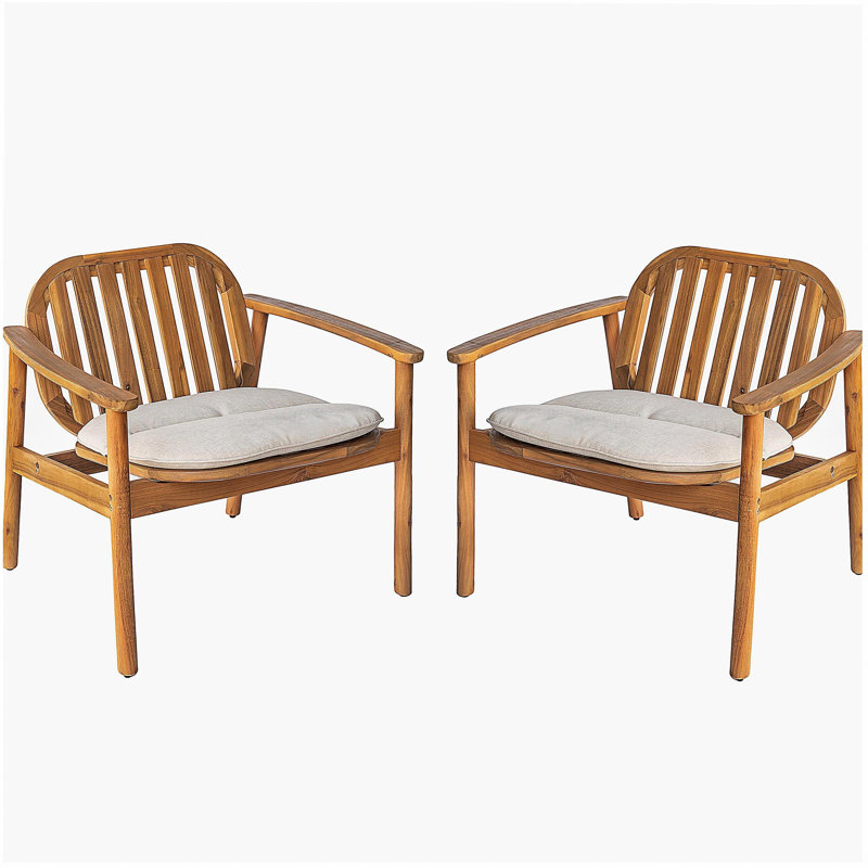 Fauteuil club avec coussin Meja, ensemble de 2